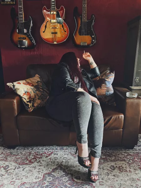 Smoke break in the music den! by Black_Magick_Luna