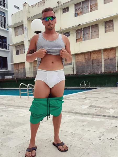 Smoking a joint by the pool 😎 by stonerfag313