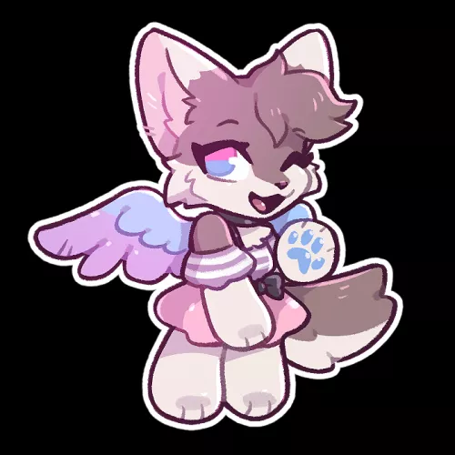 Smol Snow says hi - art by @3rdPerson_IZ on Twitter by Snowwingedwolf