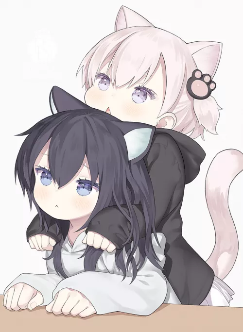 Smol & wholesome catgirls by Alcatraz1331