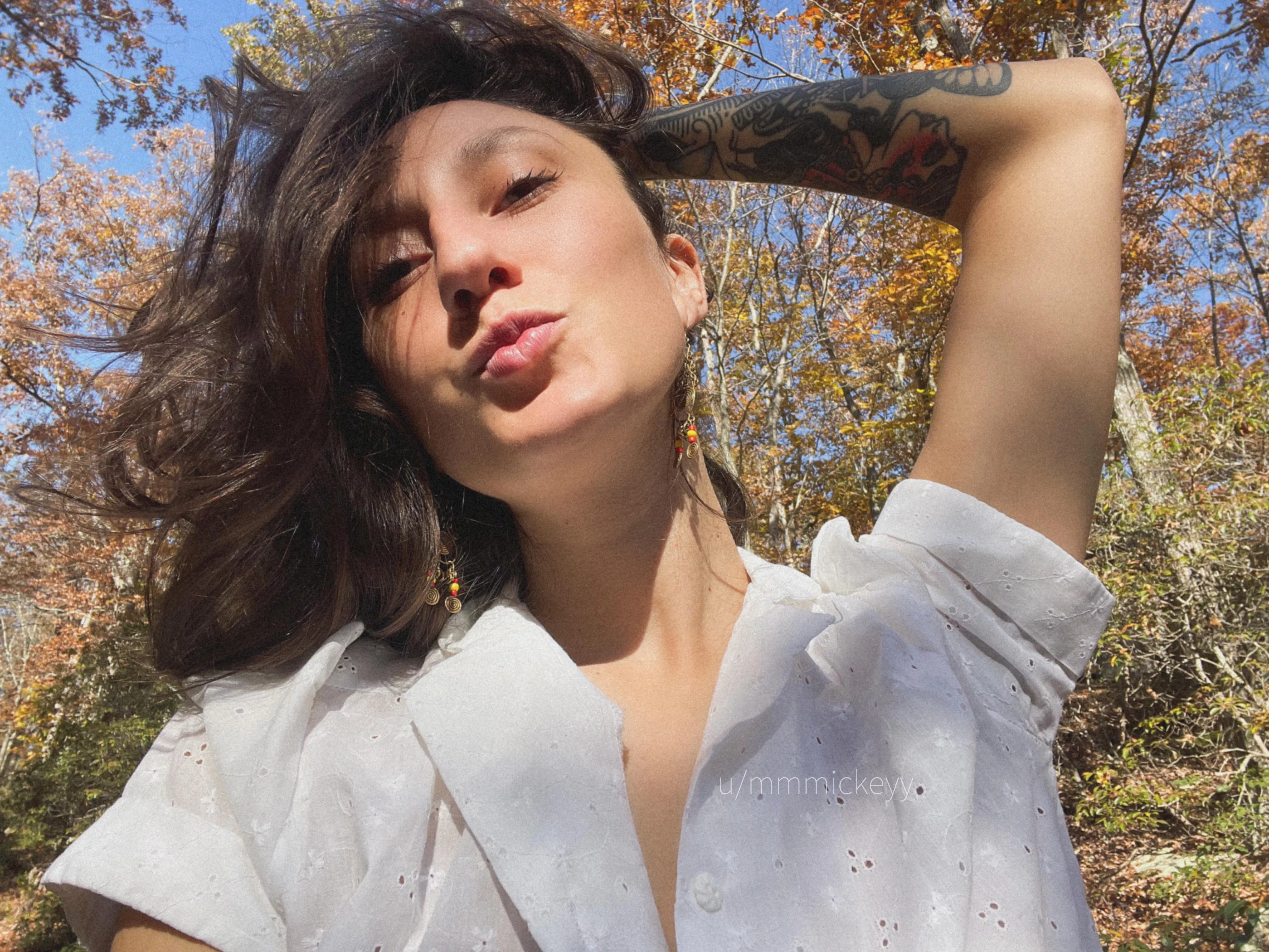 smooches in the woods please. ✨🍂 posted by mmmickeyy