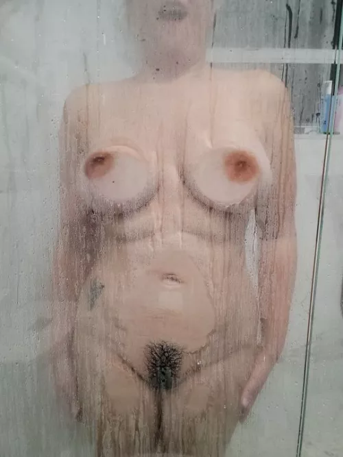 smooshed boobs and hairy pussy by mmarcy69