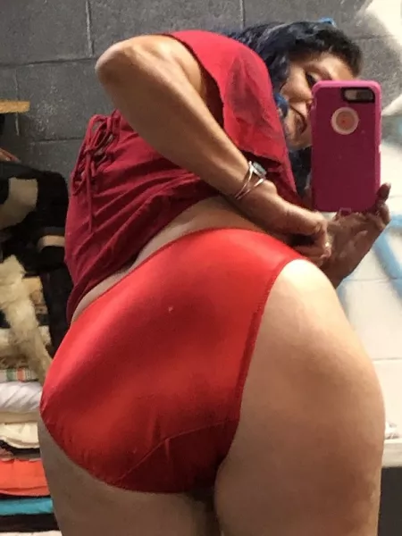 Smooth red selfie by panty_overload