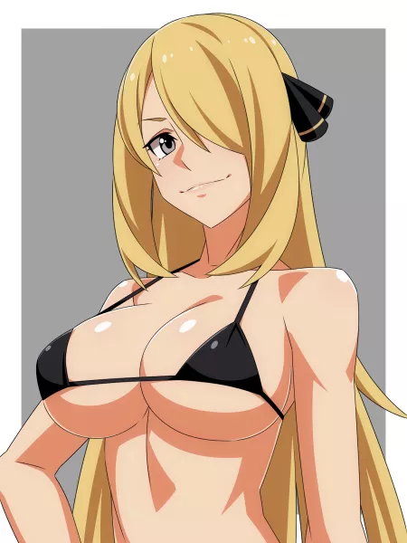 Smug Swimsuit Cynthia~🖤 by Spiritual-Function
