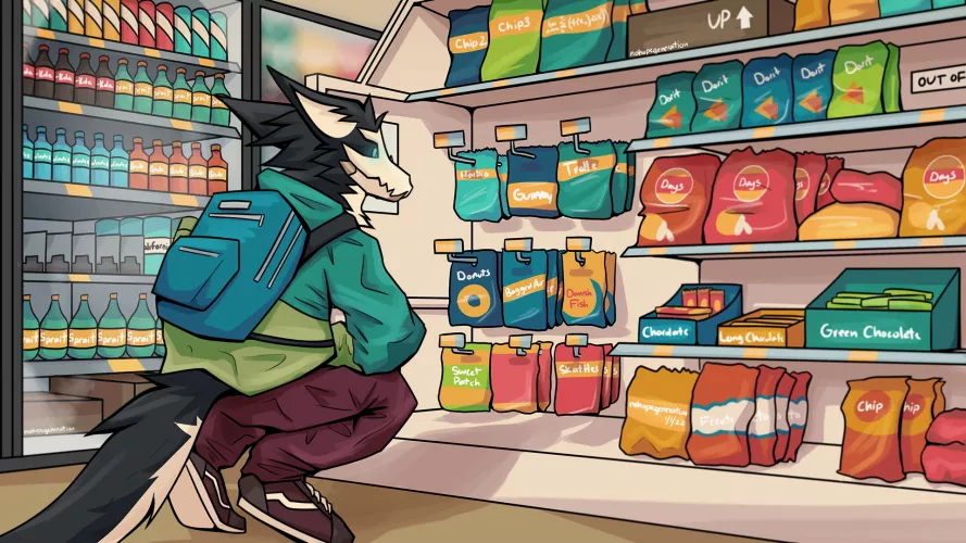 Snack Stop - art by me! by nohopegeneration