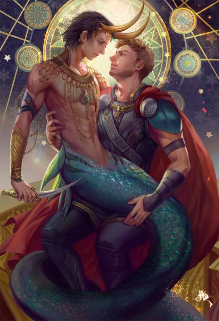 Snake Loki and Thor by Fan Yang by Lol33ta