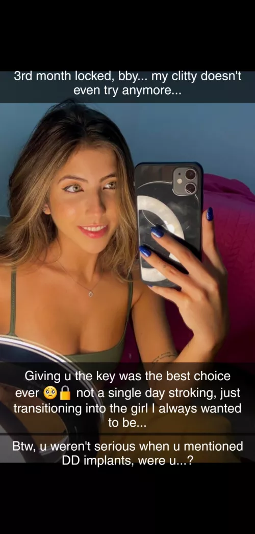 Snapcap#1: Naive Chastity Sissy by cuckquean-babe