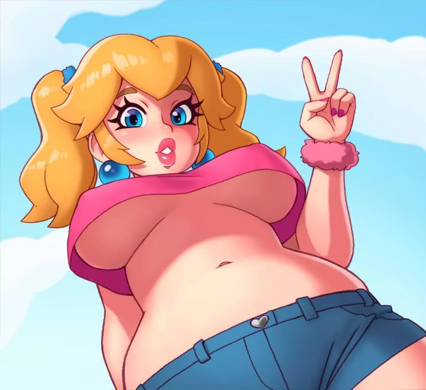 Sneak a peek under Peach’s top (Rizdraws) posted by kinkykat977