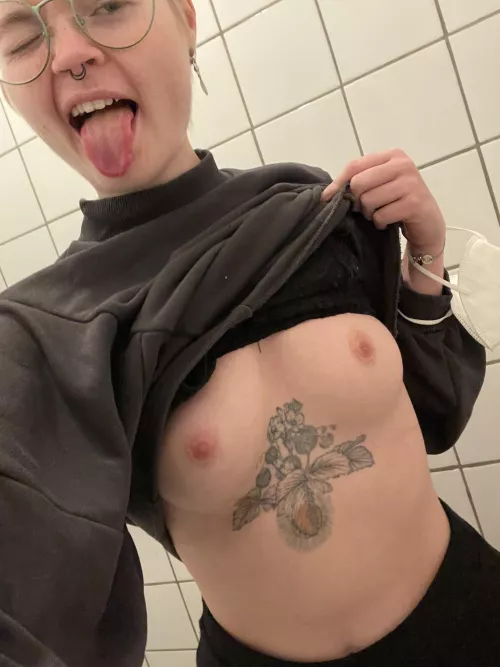 sneaking a hot selfie for you at work by AliceEden_