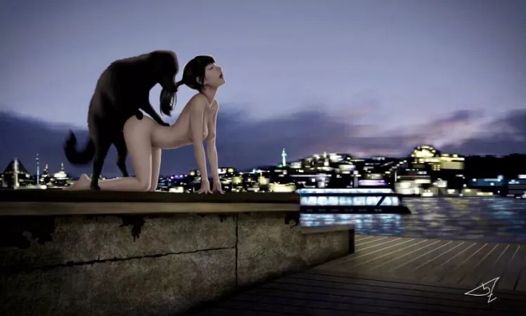 Sneaking up to the roof top to give herself to her master... (5Z 无题) by TeeniTini
