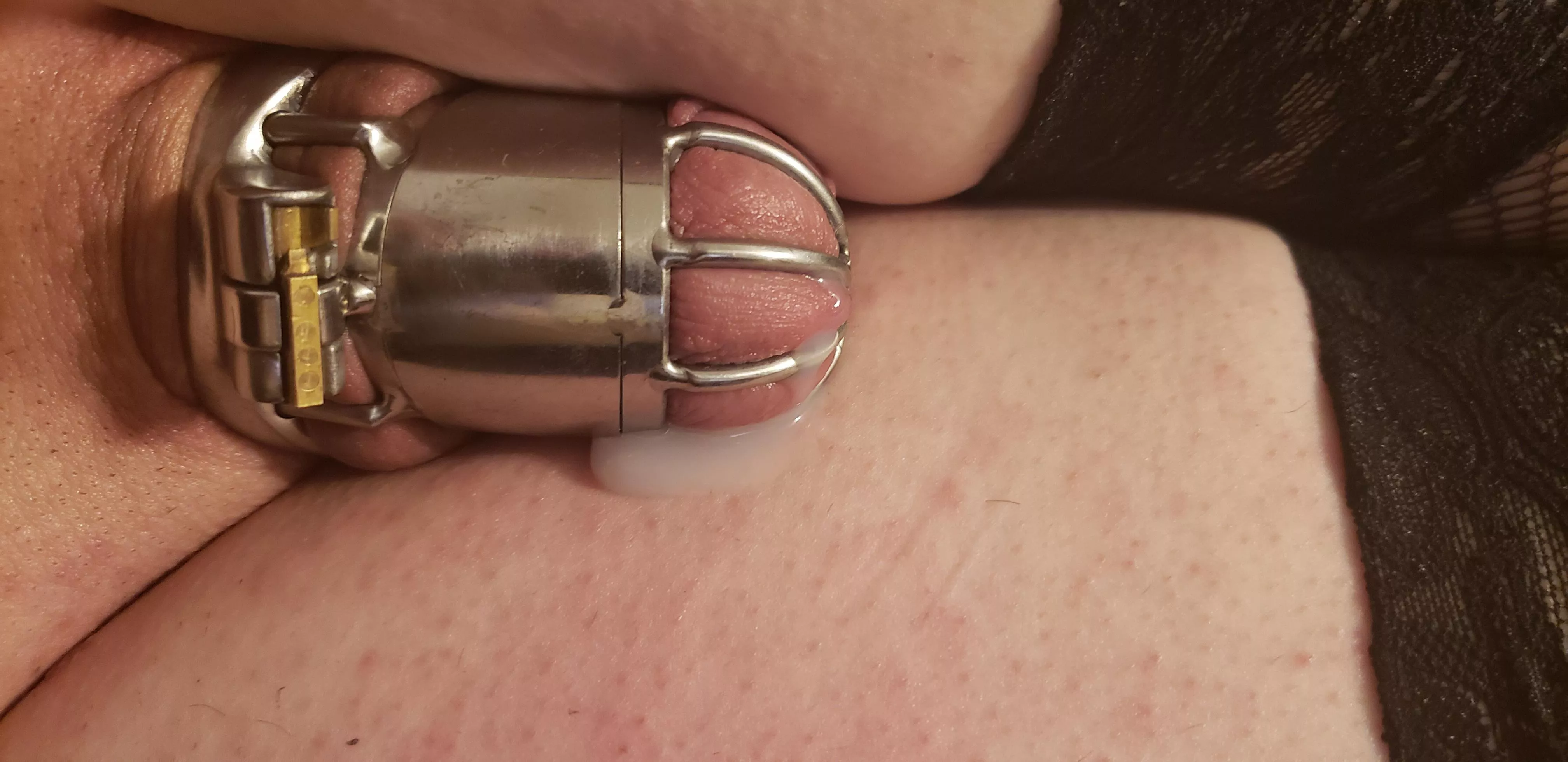 So difficult to get a picture that actually shows my cummies before I lick it up 😜 posted by SissyVeronica90