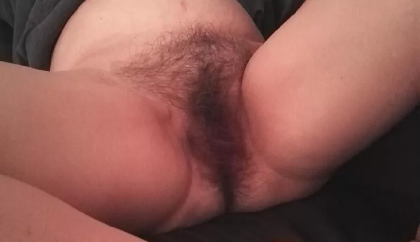 So hairy, my pussy is hidden by horny-bi-girl