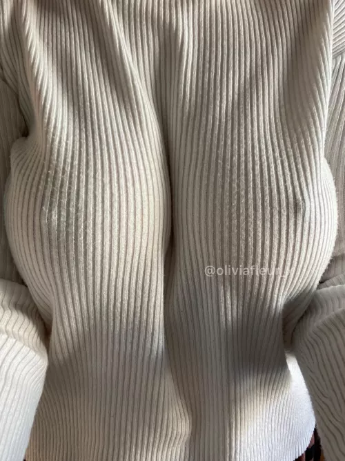 So hard they even poke through my jumper by oliviafleur