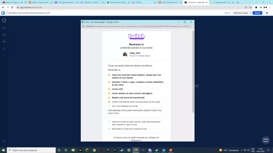 So I am trying to see my chat while streaming, so I tried using Restream, but those term of service sound kinda like they are going to steal my twitch account. I am being paranoiac or it is really a scam? by Odd-Foundation-3895