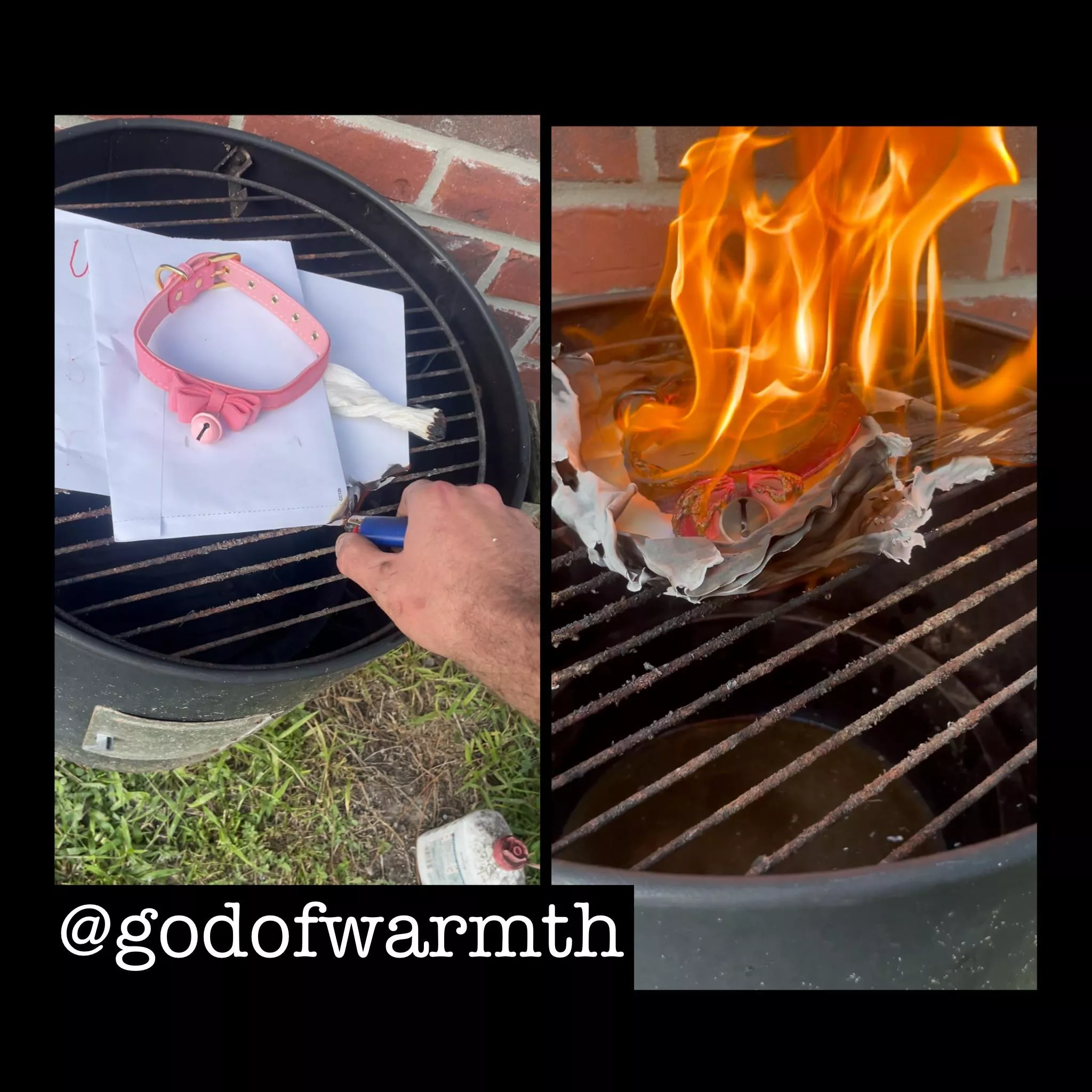 So I shared with y’all my recent split with my dom. I thought it fitting to do a Viking send-off for my collar as a sign of respect. Can we make this the new meta? 😂 posted by godofwarmth386