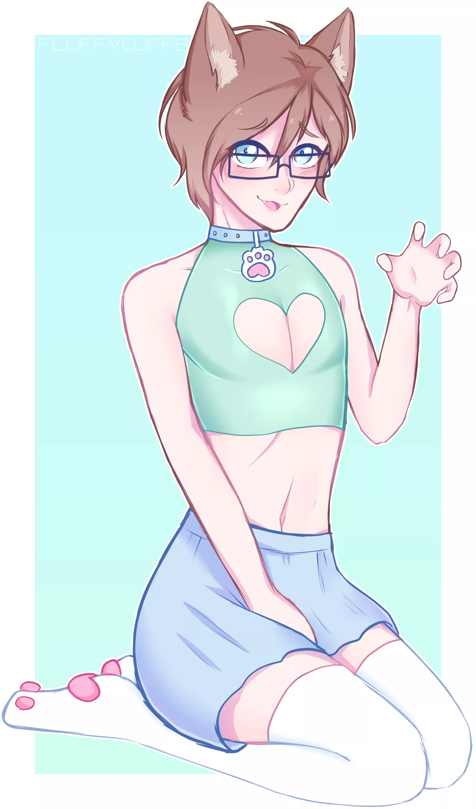 So my girlfriend drew me as a submissive catboy :3 @jynxuu on insta posted by AggravatingBag7615