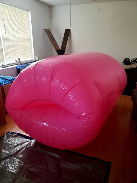 So this is my big vore toy ^-^. Bottle of lube, water resistant headphones. I call it my snake. by PupNiko1234