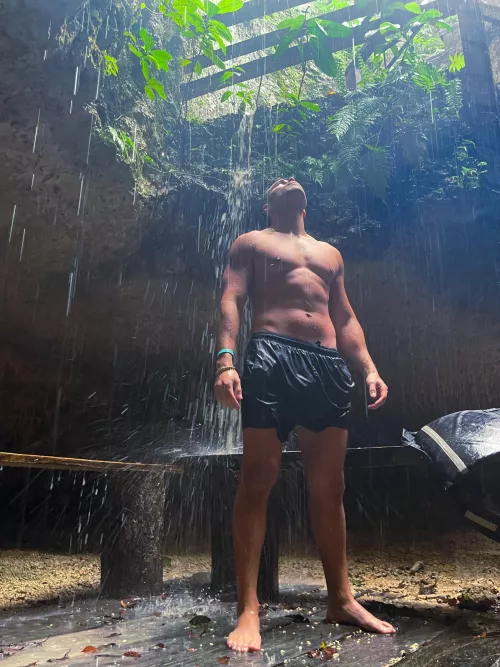 So today I cliff dove into a cave during a rainstorm in the jungle. 10/10 recommend. by awall_09