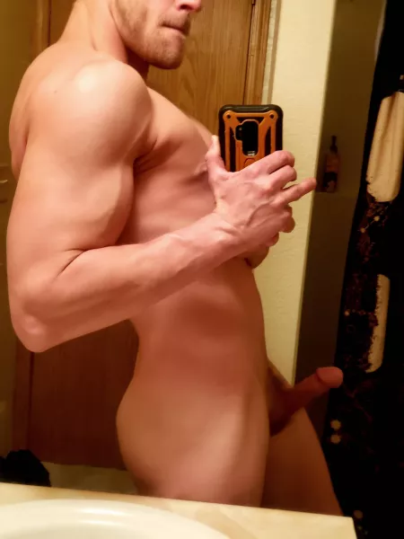 So very erect and so very horny - anyone want to ride this hard cock?? 😉😉 by SexyPsychedelicMan
