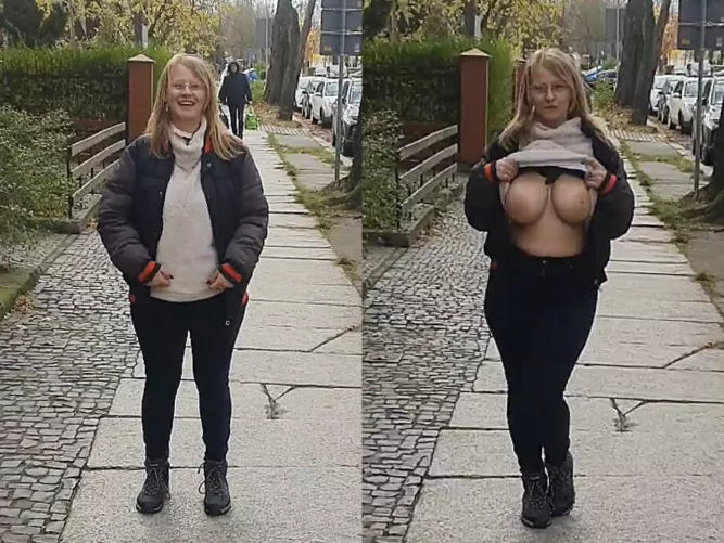 So you're walking down the street and you think to yourself, I wonder what kind of breasts this girl has. And what? Now you know. by CukierkowaZgrywuska