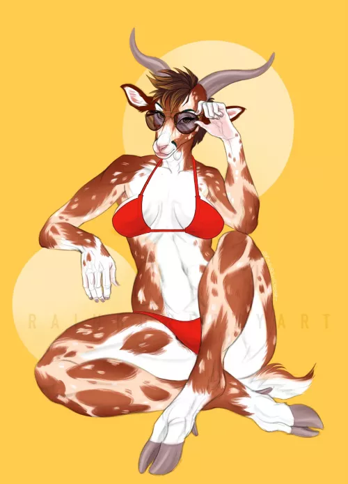 Soak Up the Sun (Comms Open) - Art by Me (RainbowFoxyArt) by RainbowFoxyArt
