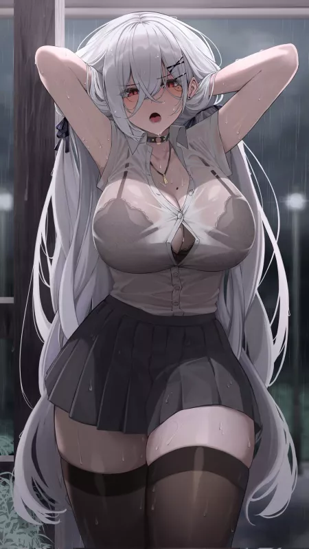 Soaked in the Rain [Original] by CheetahSperm18