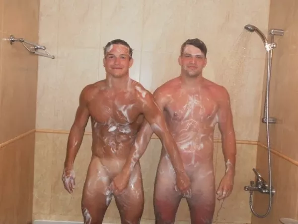 Soapy Bro's: Why Grab Your Own When You Can Grab Each Others? by NudeBiGuy