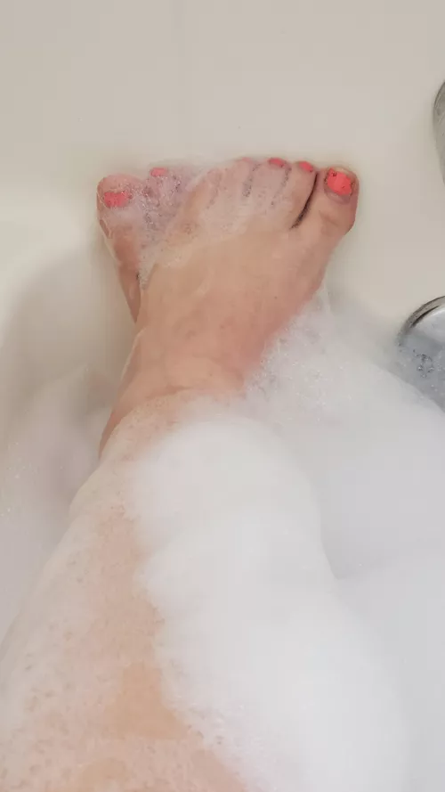 Soapy toes! I'd love to wash something else with these feet....🧼👣 by SweetBunny259