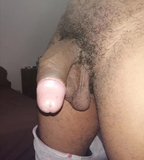 Soft cock, uncut blacl latino. by I_amjavier