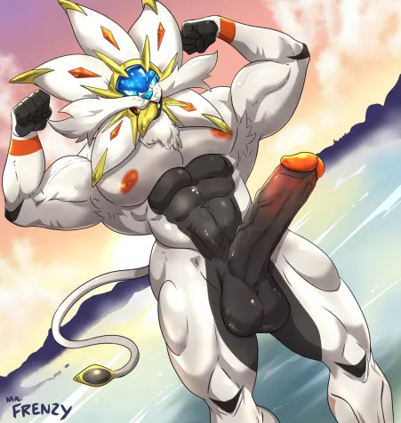 Solgaleo on the beach (Mr. Frenzy) by Red_Gaymer