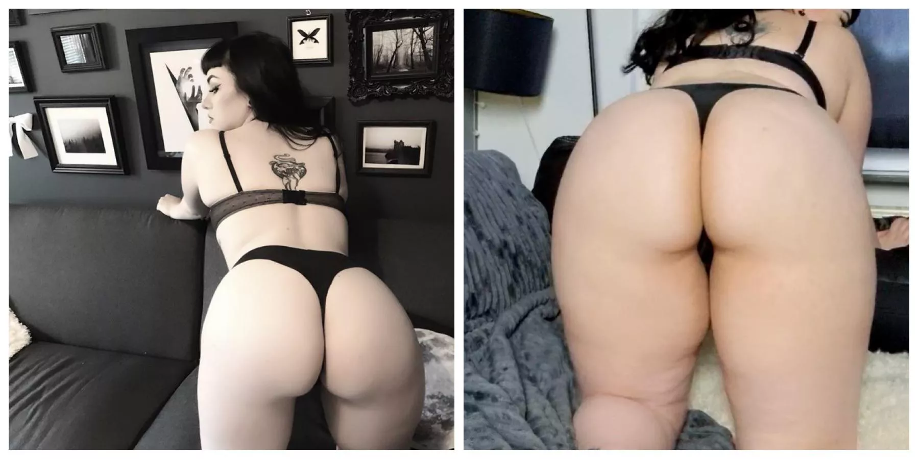 Some butt/thigh gains for you. My size a year ago vs now 🍑 posted by hmmwelp