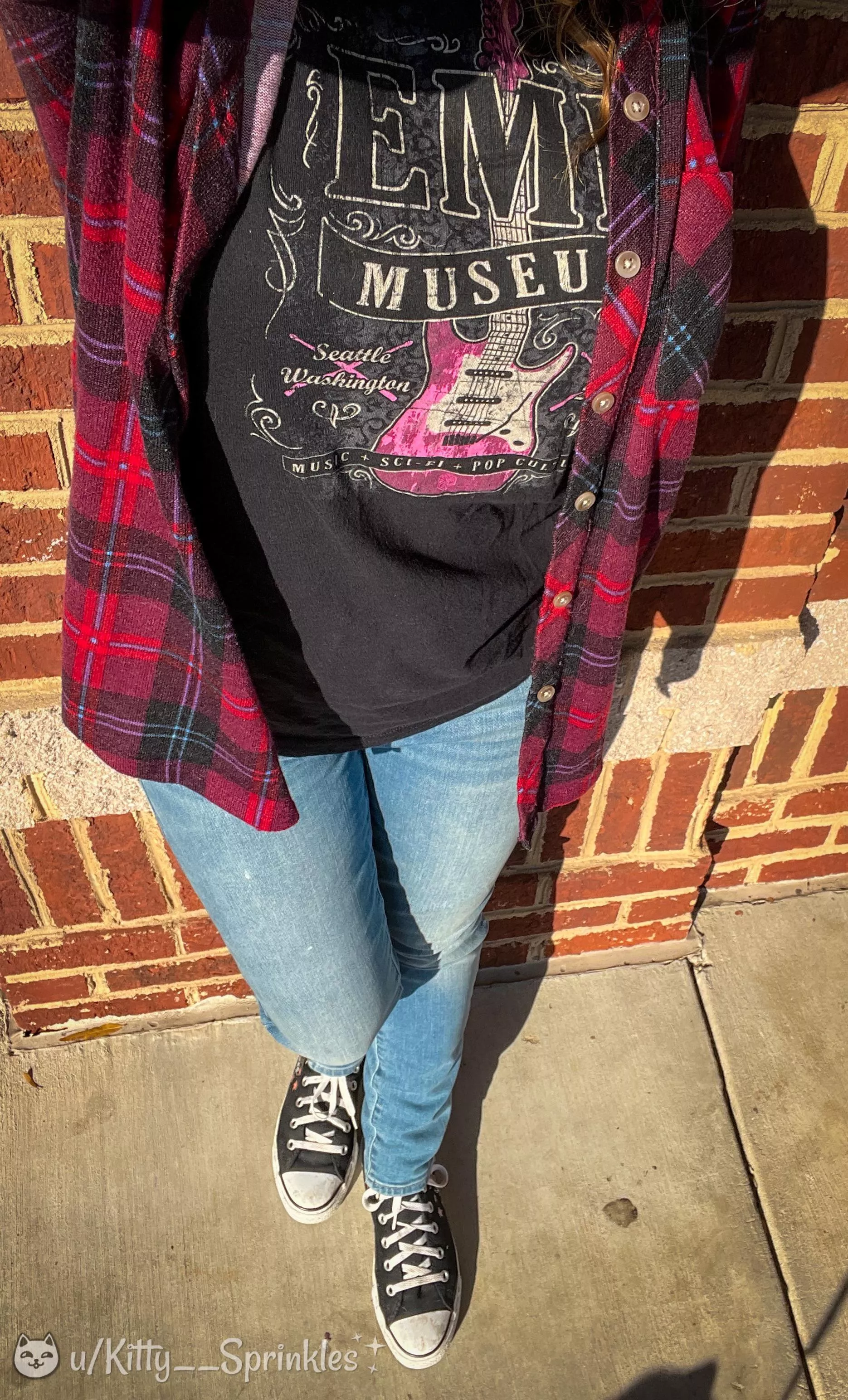 Some days you just gotta rock some grunge with mosh stained chucks! (=^•^=) [f] posted by Kitty__Sprinkles