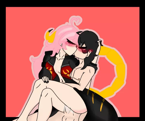 Some fun time featuring Neopolitan X Crimson Flame [OC] (Poisonous Icecream) by Fire_Lord_Leo