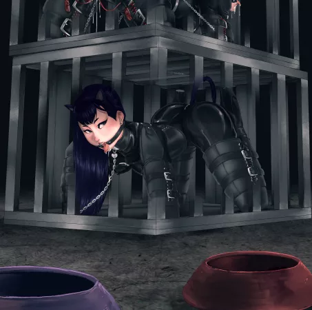 Some kitties in a cage by Step-back