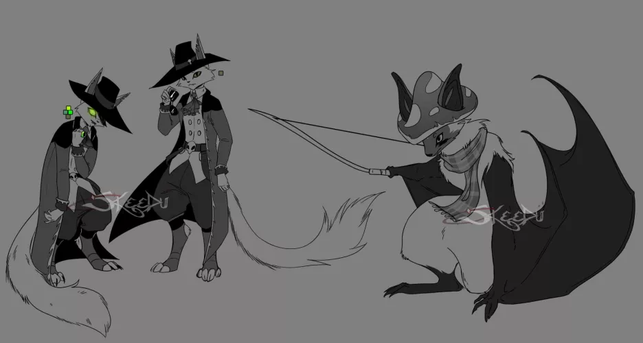 some late night doodles by Skeedu_