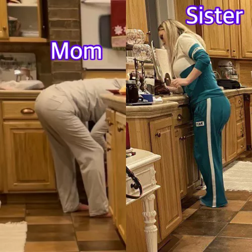 Some shots I got of my mom and my sister on New Year’s Eve. 😉 My moms 55 and my sister is 26. What do you all think of there milf booties? My sister has always had a dump truck for a booty. by UtahBull28