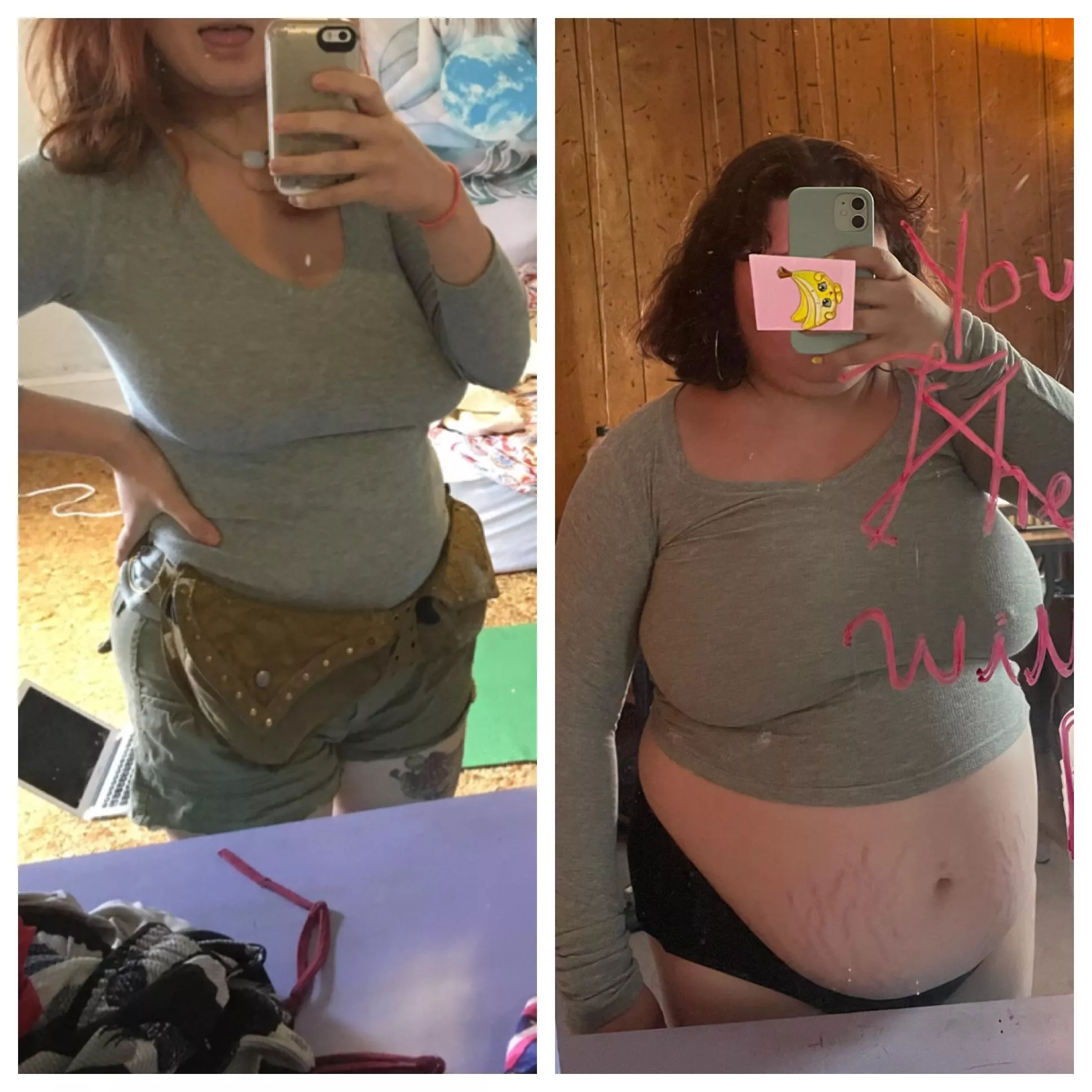 Somehow I can still get this shirt on my body 🤷🏻‍♀️ posted by glittergem251