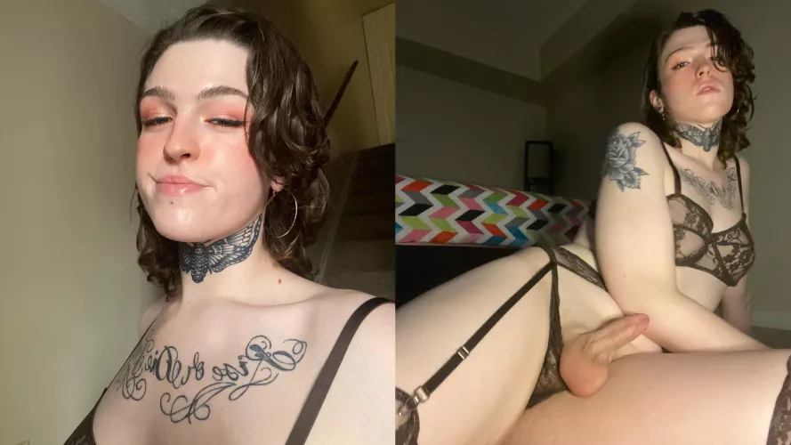 Someone come play with my cute dick 😜💦 by xTsVioletHaze