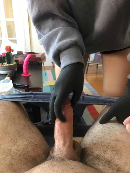 Something empowering about owning his cock in an oversized sweatshirt and sports shorts 😋 by subboytoy26