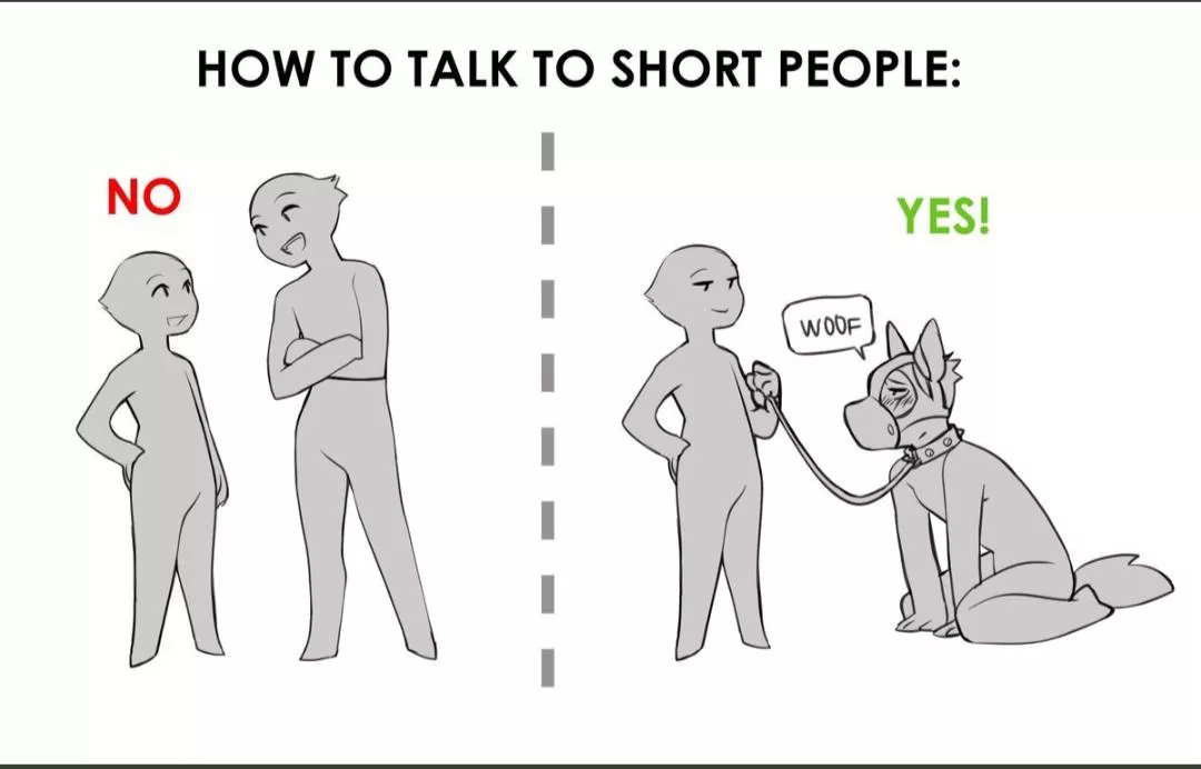 Sometimes size matters, but not when it comes to the amount of respect you should be showing your Domme. (Not OC. Don't know the creator) posted by slave4useuk