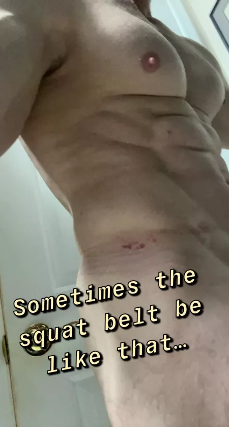 So(m)etimes the squat belt be like that…. 🤷‍♂️ by buffginger