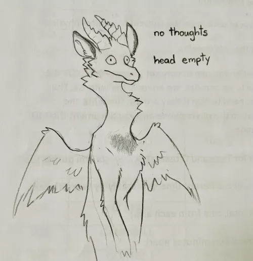Sometimes you go full lizard brain. [doodle by me] by littlenoodledragon