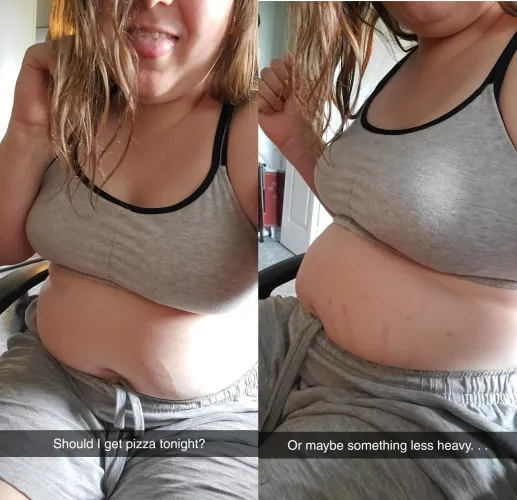 sooo what do we think? pizza or something lighter? by HungryKitty1