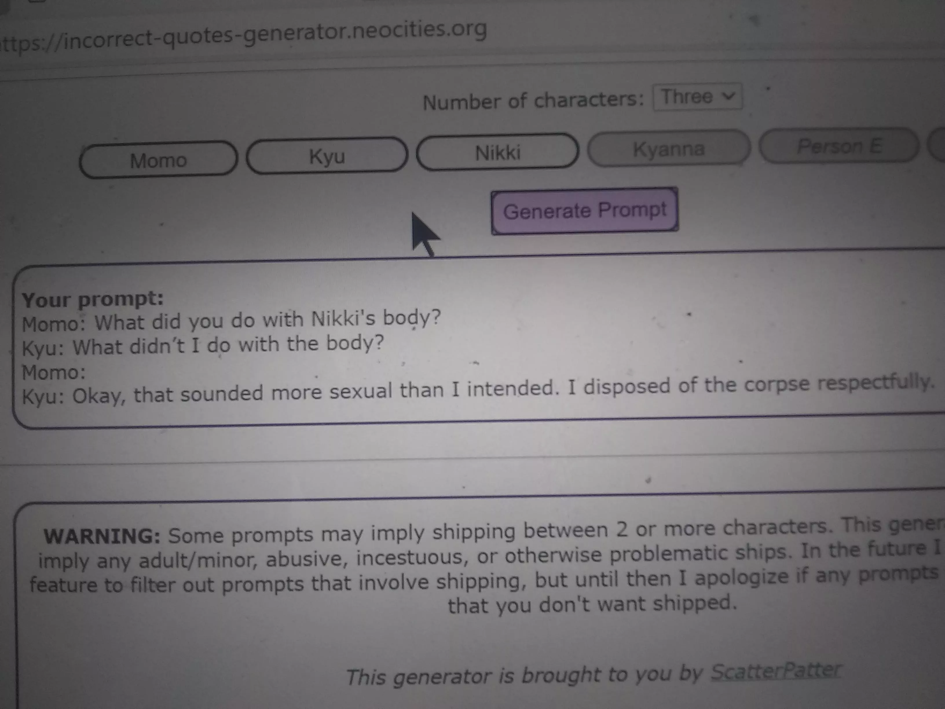 Sorry I don't have a proper screenshot, but I had to share this XD posted by DiscordtheSecond