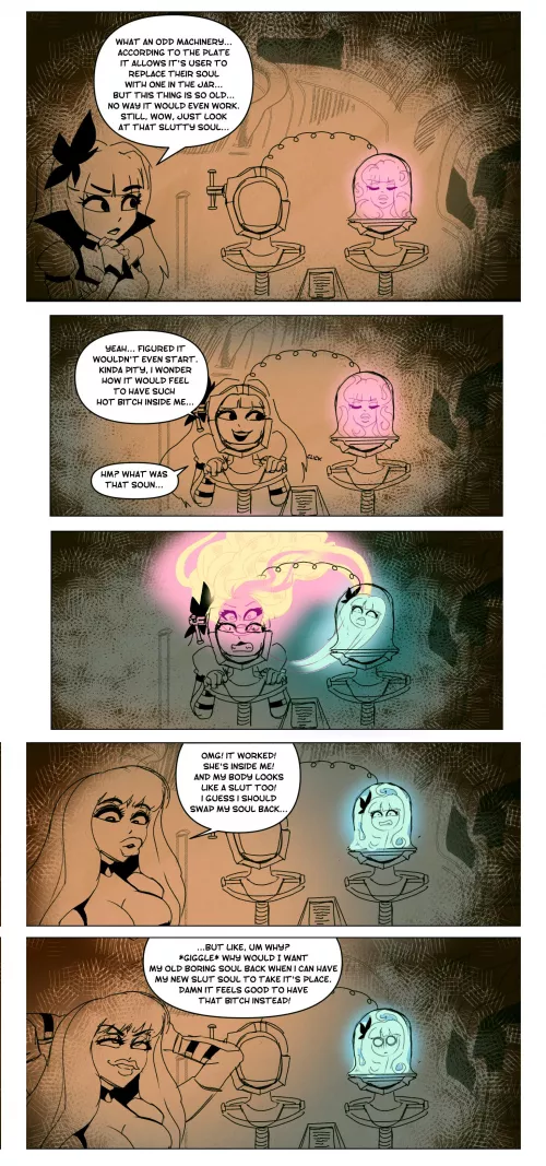 Soul Swap Machine Part 1 by HugoTheTroll (Bimbofication, Possession) by not4myprimary