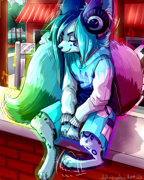 Sounds of the City (art&character: adrenalineart@FA) by adrenalineart