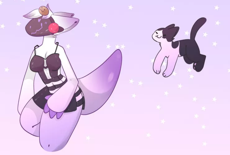 Space proto and her kitty :3 (artist:NeopolitanDoggy) by Pwoto_Alex