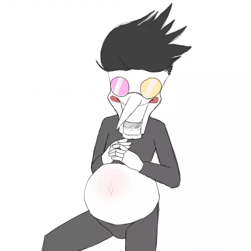 Spamton mpreg [art by me] by PeachBabyUwU