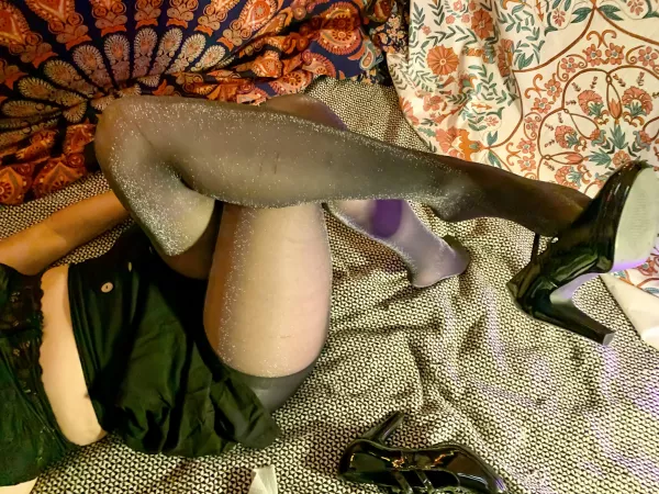 Sparkly hose 🤩 what do you think? by TravelStockings