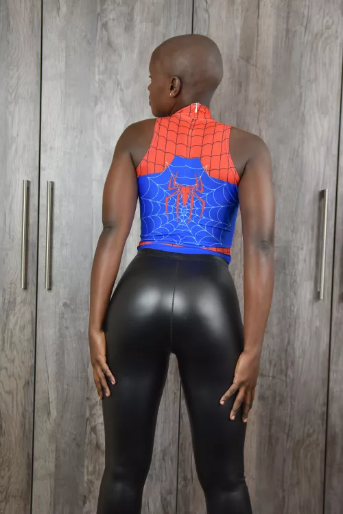 spider girl leather leggings by baldgirl_shaza